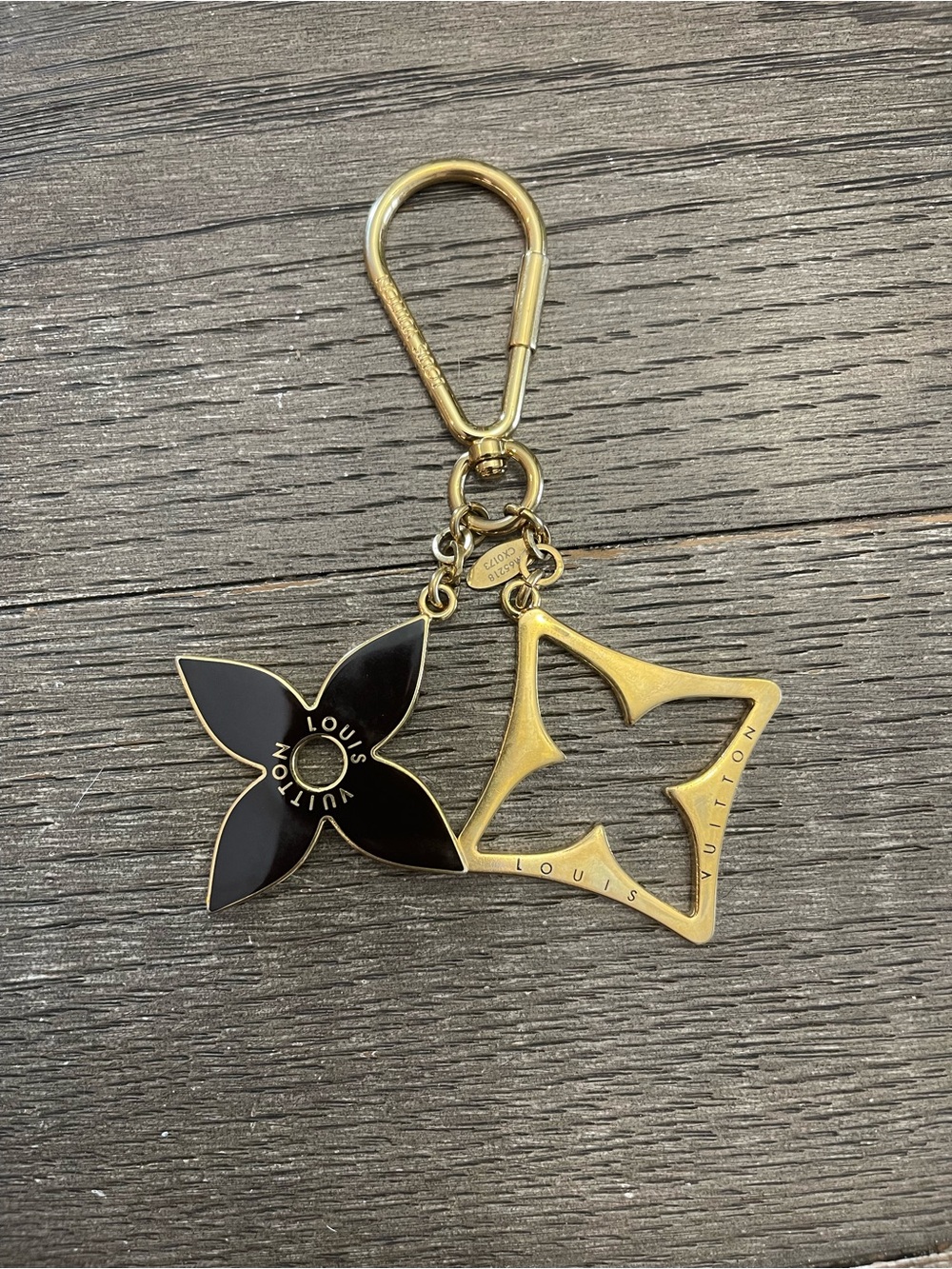 Louis Vuitton Black and Gold Puzzle Bag Charm